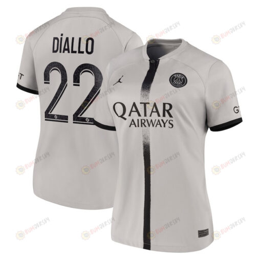 Diallo 22 Paris Saint-Germain Women 2022/23 Away Jersey - Black