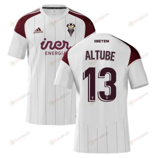 Diego Altube 13 Albacete 2022-23 Home Jersey - White