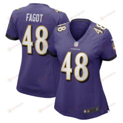 Diego Fagot Baltimore Ravens Women's Player Game Jersey - Purple