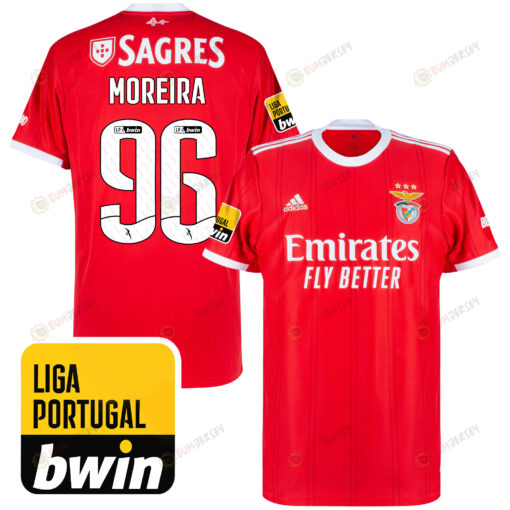 Diego Moreira 96 Benfica 2022-2023 Home Men Jersey - Red