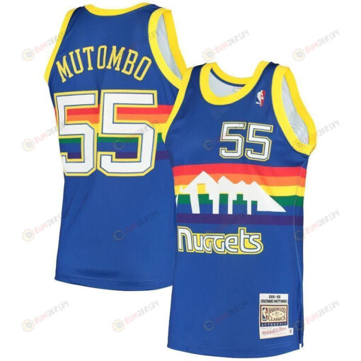 Dikembe Mutombo Denver Nuggets Mitchell & Ness 1991 Hardwood Classics Jersey - Royal