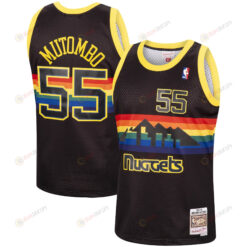 Dikembe Mutombo Denver Nuggets Mitchell &amp; Ness 1991-92 Hardwood Classics Reload Swingman Jersey - Black