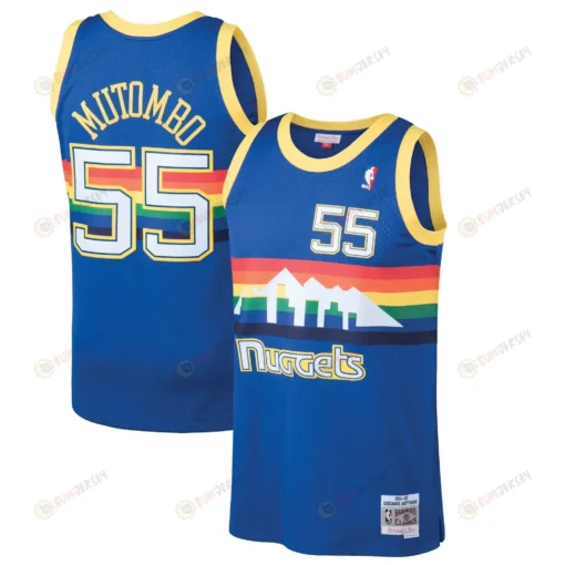 Dikembe Mutombo Denver Nuggets Mitchell &amp; Ness 1991-92 Hardwood Classics Swingman Jersey - Blue