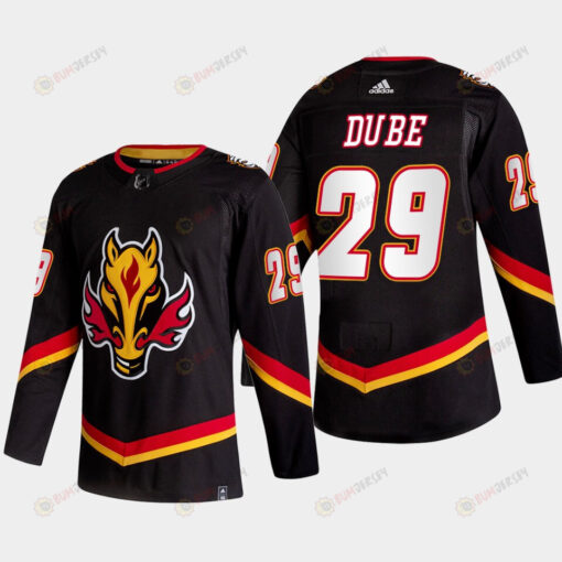 Dillon Dube 29 Calgary Flames Alternate Black Jersey 2022-23