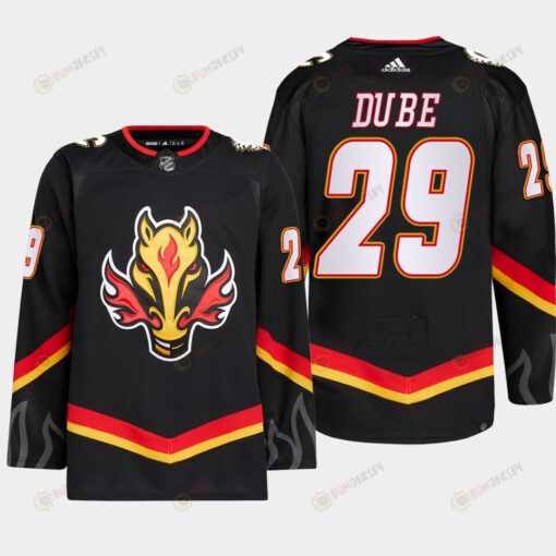 Dillon Dube 29 Calgary Flames Black Jersey 2022-23 Blasty Alternate Primegreen