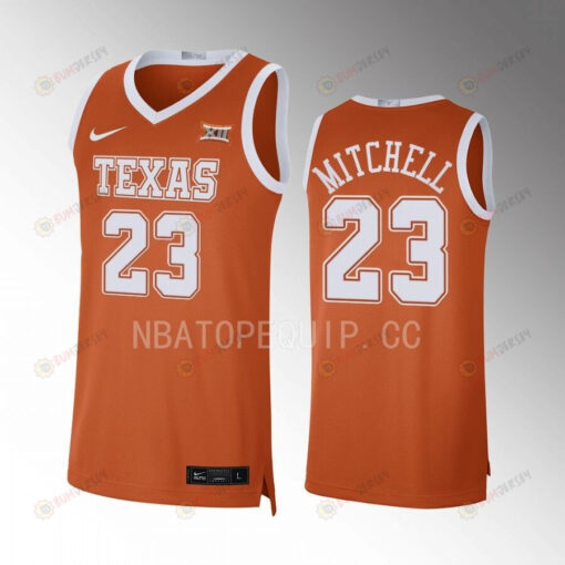 Dillon Mitchell 23 Texas Longhorns Orange Jersey 2022-23 Limited Basketball