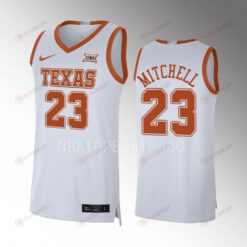 Dillon Mitchell 23 Texas Longhorns White Jersey 2022-23 Limited Basketball