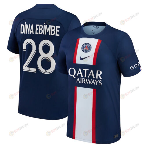 Dina Ebimbe 28 Paris Saint-Germain Men 2022/23 Home Player Jersey - Blue