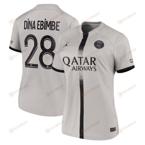 Dina Ebimbe 28 Paris Saint-Germain Women 2022/23 Away Jersey - Black