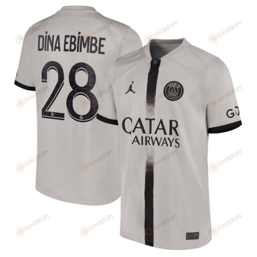 Dina Ebimbe 28 Paris Saint-Germain Youth 2022/23 Away Player Jersey - Black