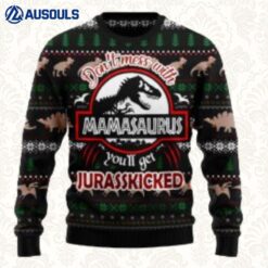 Dinosaur Mamasaurus Ugly Sweaters For Men Women Unisex