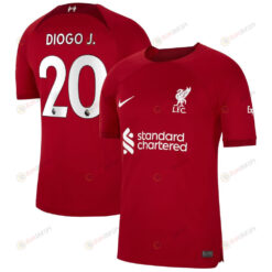 Diogo J. 20 Liverpool Men 2022/23 Home Jersey - Red