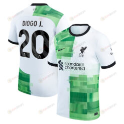 Diogo Jota 20 Liverpool 2023/24 Away Men Jersey - White
