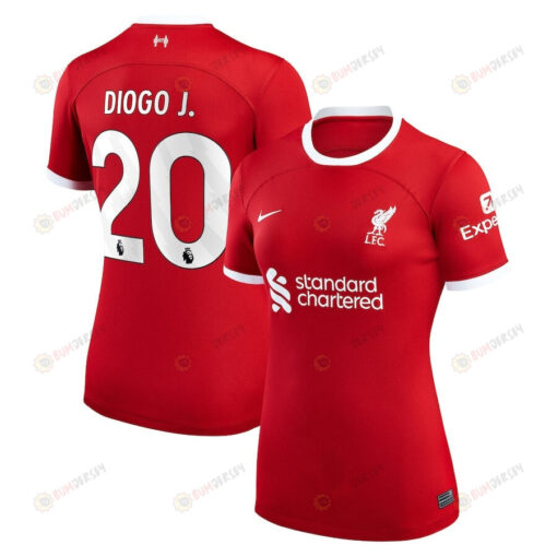 Diogo Jota 20 Liverpool 2023/24 Home Women Jersey - Red