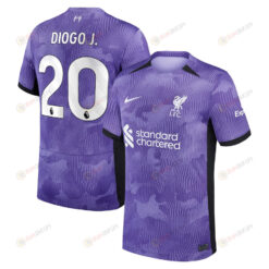 Diogo Jota 20 Liverpool 2023/24 Third Men Jersey - Purple