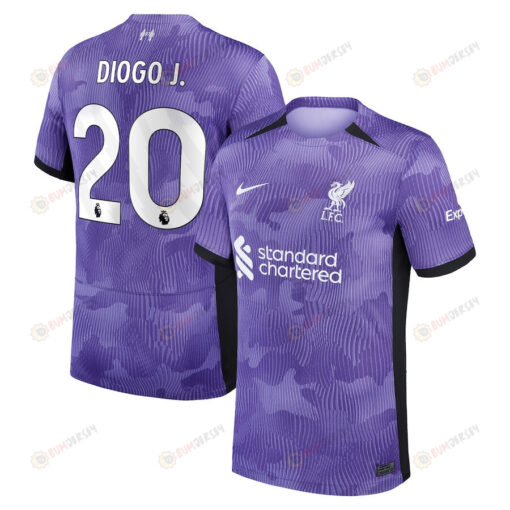 Diogo Jota 20 Liverpool 2023/24 Third YOUTH Jersey - Purple
