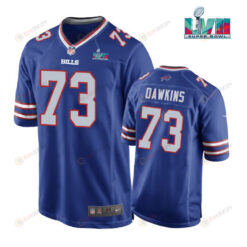 Dion Dawkins 73 Buffalo Bills Super Bowl LVII Logo Game Player Men Jersey - Royal Jersey