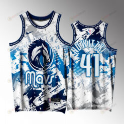 Dirk Nowitzki 41 Dallas Mavericks White Printing Men Jersey Splash City Exclusive Edition