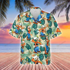 Disney Goofy Summer Color Short Sleeve Hawaiian Shirt