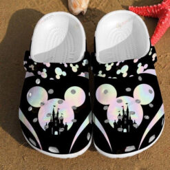 Disney Holographic Mickey Minnie Crocs Crocband Clog Comfortable Water Shoes - AOP Clog