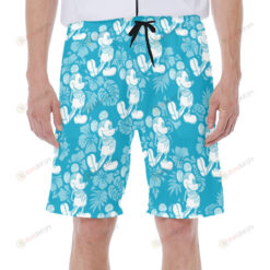 Disney Mickey On Blue Pattern Hawaiian Shorts Summer Shorts Men Shorts - Print Shorts