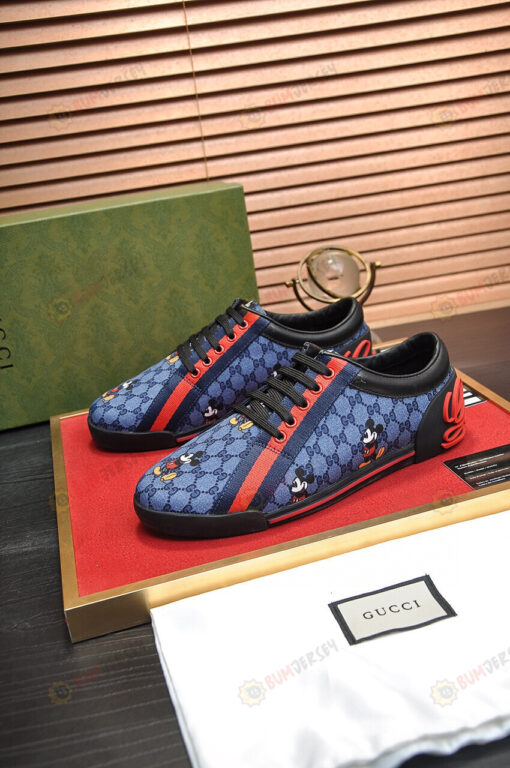 Disney x Gucci GG Monogram Low 'Blue' Shoes Sneakers