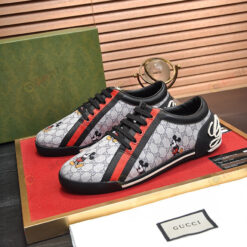 Disney x Gucci GG Monogram Low 'Grey' Shoes Sneakers