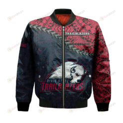 Dixie State Trailblazers Bomber Jacket 3D Printed Grunge Polynesian Tattoo