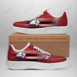 Dixie State Trailblazers Logo Pattern Air Force 1 Printed In Red