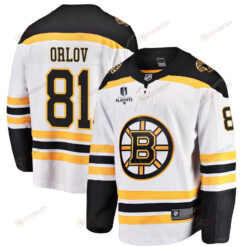 Dmitry Orlov 81 Boston Bruins Stanley Cup 2023 Playoffs Patch Away Breakaway Men Jersey - White