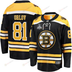 Dmitry Orlov 81 Boston Bruins Stanley Cup 2023 Playoffs Patch Home Breakaway Men Jersey - Black