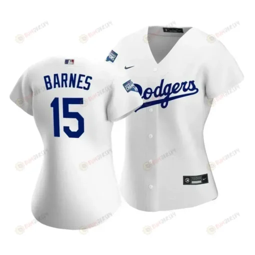 Dodgers Austin Barnes 15 2020 World Series Champions White Home Women's Jersey