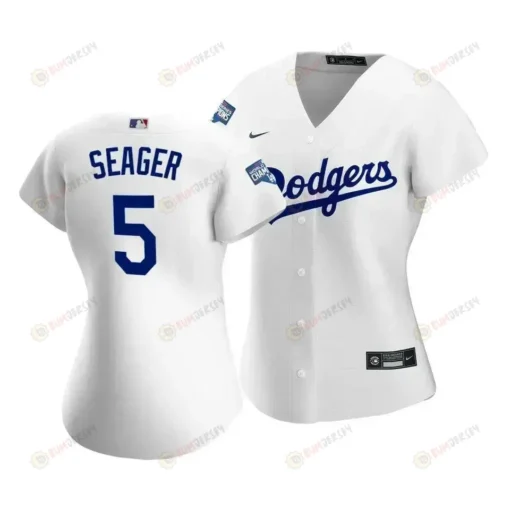 Dodgers Corey Seager 5 2020 World Series Champions White Home Women's Jersey