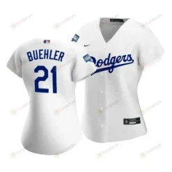 Dodgers Walker Buehler 21 2020 World Series Champions White Home Women's Jersey