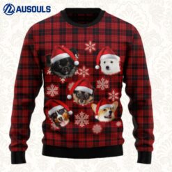 Dog Christmas Snowflake Ugly Sweaters For Men Women Unisex