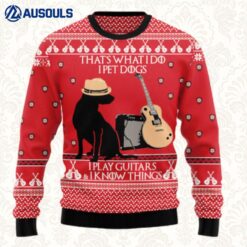 Dog Guitar Christmas Ugly Sweaters For Men Women Unisex