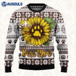 Dog Mom Sunflower Ugly Sweaters For Men Women Unisex