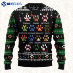 Dog Pawprint Ugly Sweaters For Men Women Unisex