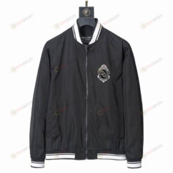 Dolce & Gabbana Logo Bomber Jacket In Black