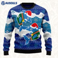 Dolphin Couple Ugly Sweaters For Men Women Unisex