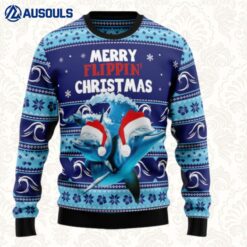 Dolphin Flippin' Christmas T0311 Ugly Sweaters For Men Women Unisex