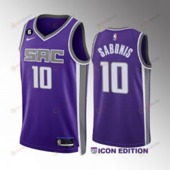 Domantas Sabonis 10 Sacramento Kings Purple Icon Edition 2022-23 Unisex Jersey Swingman