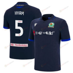 Dominic Hyam 5 Blackburn Rovers 2022-23 Away Jersey - Navy