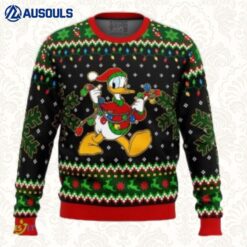 Donald Duck Christmas Lights Ugly Sweaters For Men Women Unisex