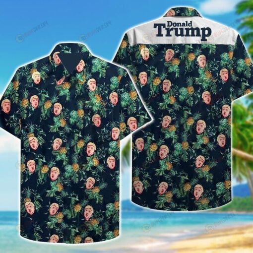 Donald Trump President Short Sleeve Hawaiian Shirt Summer