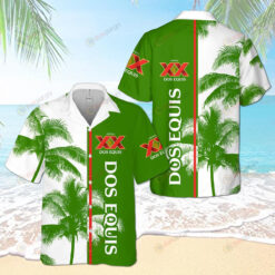 Dos Equis Palm 3D Printed Hawaiian Shirt In Green