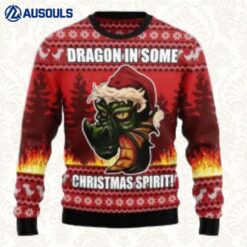 Dragon In Some Christmas Spirit Funny Family Ugly Sweaters For Men Women Unisex