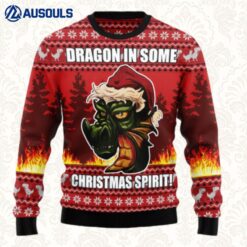 Dragon In Some Christmas Spirit Ugly Sweaters For Men Women Unisex