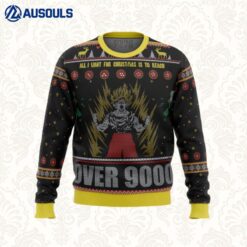 Dragonball Z Goku Over 9000 Ugly Sweaters For Men Women Unisex