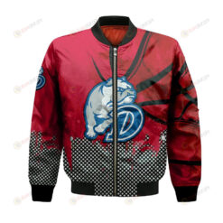 Drake Bulldogs Bomber Jacket 3D Printed Basketball Net Grunge Pattern